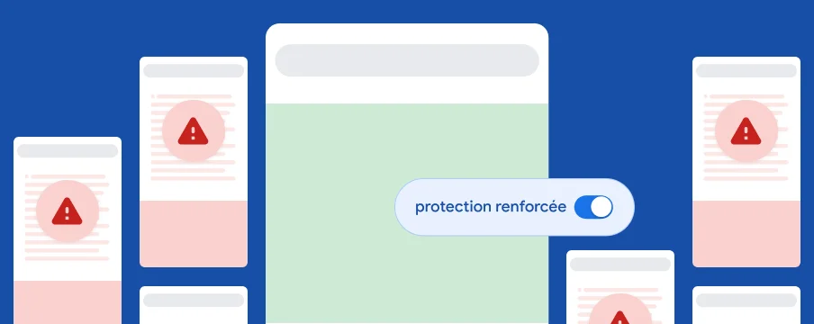 Lorsque la protection améliorée est activée, vous êtes protégé sur différents sites Web et produits Google