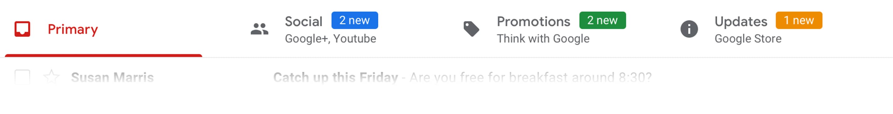 New inbox