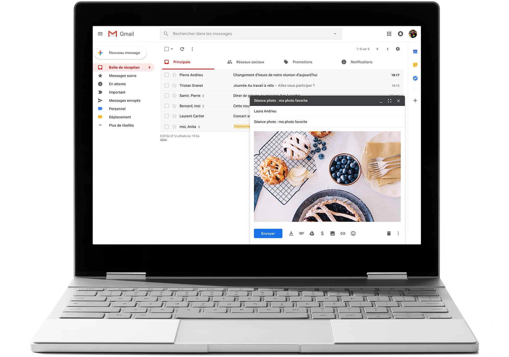 Une fenêtre plus pratique pour rédiger vos messages