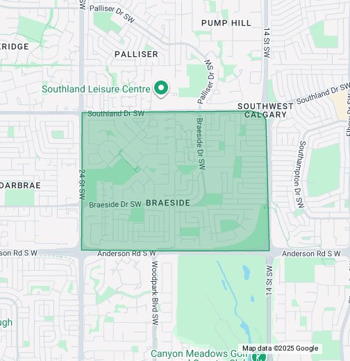 Braeside, Calgary Google My Maps